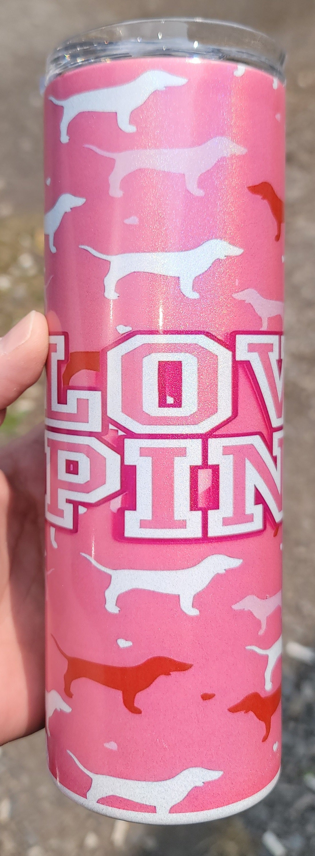 Inspired PINK 20 oz tumbler