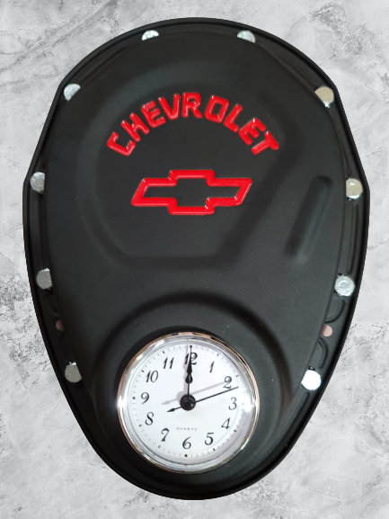 Chevy timing chain cover wall clocks