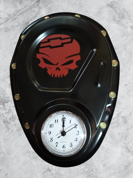 Chevy timing chain cover wall clocks